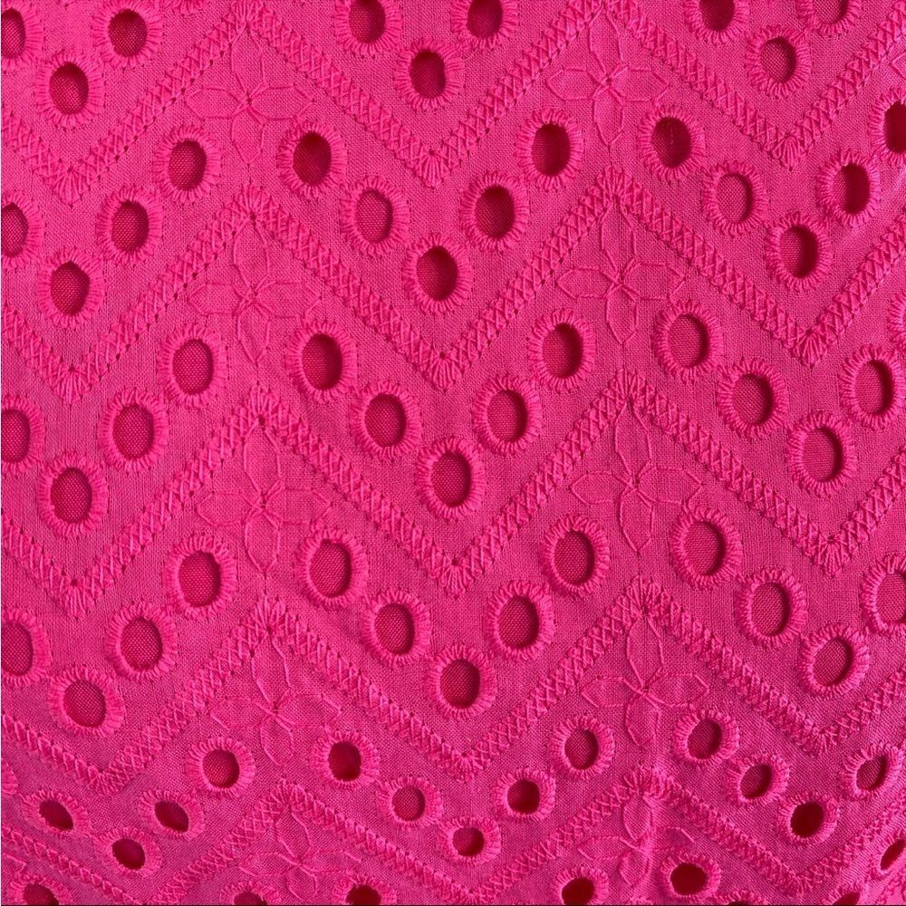 NWT Liz Claiborne eyelet dress pink, sleeveless, knee-length dress size 12 - Picture 2 of 11